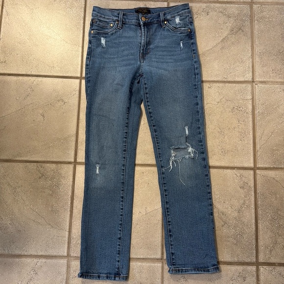 Rachel Rachel Roy Women’s 4/27 Denim Jeans Distressed Rips Skinny - Picture 1 of 7